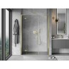 Mexen Mist-H L drzwi prysznicowe uchylne lewe 145 cm, transparent, złote - 8A5L-145-001-50-00-L