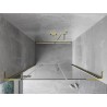 Mexen Mist-H L drzwi prysznicowe uchylne lewe 145 cm, transparent, złote - 8A5L-145-001-50-00-L