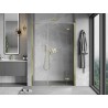 Mexen Mist-H L drzwi prysznicowe uchylne prawe 140 cm, transparent, złote - 8A5L-140-001-50-00-P