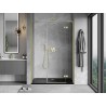 Mexen Mist-H L drzwi prysznicowe uchylne prawe 150 cm, transparent, złote szczotkowane - 8A5L-150-001-55-00-P