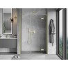 Mexen Mist-H L drzwi prysznicowe uchylne prawe 160 cm, transparent, złote szczotkowane - 8A5L-160-001-55-00-P