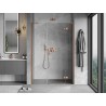 Mexen Mist-H L drzwi prysznicowe uchylne prawe 125 cm, transparent, miedź szczotkowana - 8A5L-125-001-65-00-P