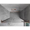 Mexen Mist-H L drzwi prysznicowe uchylne prawe 125 cm, transparent, miedź szczotkowana - 8A5L-125-001-65-00-P