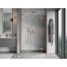 Mexen Mist-H L drzwi prysznicowe uchylne prawe 160 cm, transparent, miedź szczotkowana - 8A5L-160-001-65-00-P