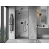 Mexen Mist-H L drzwi prysznicowe uchylne lewe 120 cm, transparent, czarne - 8A5L-120-000-70-00-L