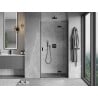 Mexen Mist-H L drzwi prysznicowe uchylne prawe 95 cm, transparent, czarne - 8A5L-095-000-70-00-P