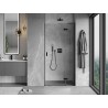 Mexen Mist-H L drzwi prysznicowe uchylne prawe 110 cm, transparent, czarne - 8A5L-110-000-70-00-P