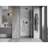 Mexen Mist-H L drzwi prysznicowe uchylne prawe 110 cm, transparent, czarne - 8A5L-110-000-70-00-P