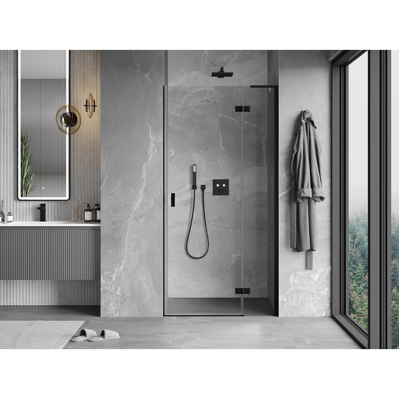 Mexen Mist-H L drzwi prysznicowe uchylne prawe 120 cm, transparent, czarne - 8A5L-120-000-70-00-P