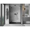 Mexen Mist-H L drzwi prysznicowe uchylne lewe 125 cm, transparent, czarne - 8A5L-125-001-70-00-L