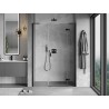 Mexen Mist-H L drzwi prysznicowe uchylne prawe 120 cm, transparent, czarne - 8A5L-120-001-70-00-P