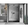 Mexen Mist-H L drzwi prysznicowe uchylne prawe 120 cm, transparent, czarne - 8A5L-120-001-70-00-P