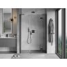 Mexen Mist-H L drzwi prysznicowe uchylne prawe 140 cm, transparent, czarne - 8A5L-140-001-70-00-P