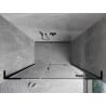 Mexen Mist-H L drzwi prysznicowe uchylne prawe 145 cm, transparent, czarne - 8A5L-145-001-70-00-P