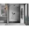 Mexen Mist-H L drzwi prysznicowe uchylne prawe 150 cm, transparent, czarne - 8A5L-150-001-70-00-P