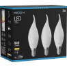 Mexen Nova 3x żarówka LED płomyk E14, C37, 8W, Ciepła - 3000K, 840 lm - L106-E14-0830-01x03