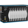 Mexen Nova 10x żarówka LED płomyk E14, C37, 8W, Ciepła - 3000K, 840 lm - L106-E14-0830-01x10