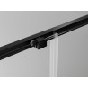 Mexen Exo-S Duo 3S kabina prysznicowa 3-ścienna rozsuwana 150 x 85 cm, transparent, czarna - 8152-150-085-70-00-3S