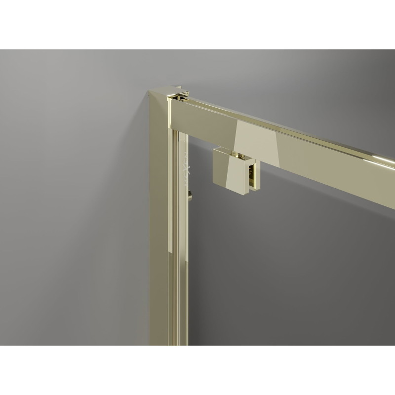 Mexen Exo-BR 3S kabina prysznicowa 3-ścienna uchylna 75 x 70 cm, transparent, złota - 8181-075-070-50-00-3S