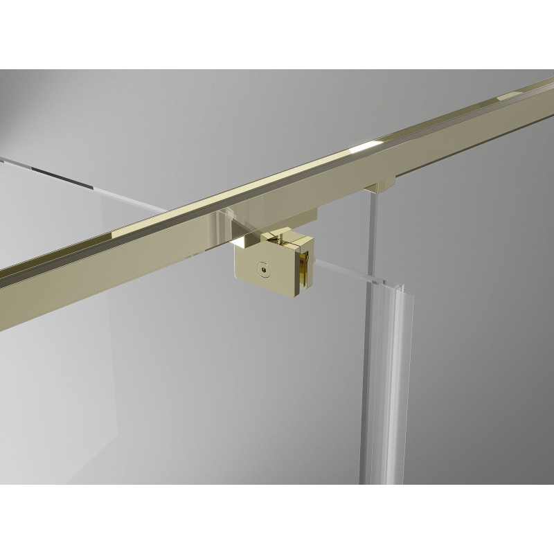 Mexen Exo-BR Duo 3S kabina prysznicowa 3-ścienna uchylna 70 x 70 cm, transparent, złota - 8182-070-070-50-00-3S