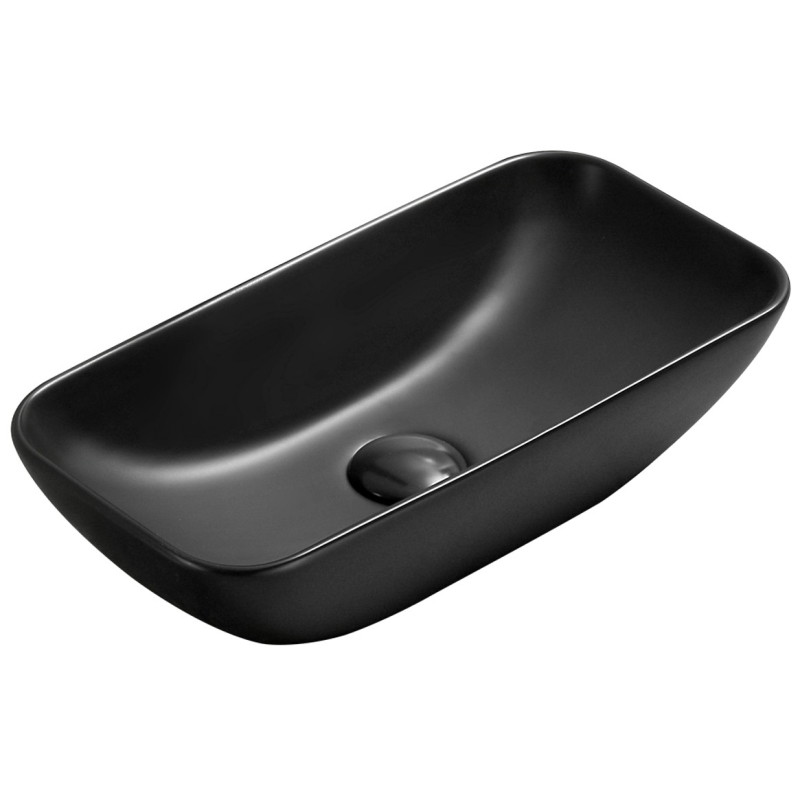 Mexen Klara umywalka nablatowa 46 x 23 cm, czarna mat - 21564685
