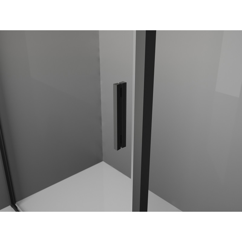 Mexen Exo-S 3S kabina prysznicowa 3-ścienna rozsuwana 130 x 85 cm, transparent, czarna - 8151-130-085-70-00-3S