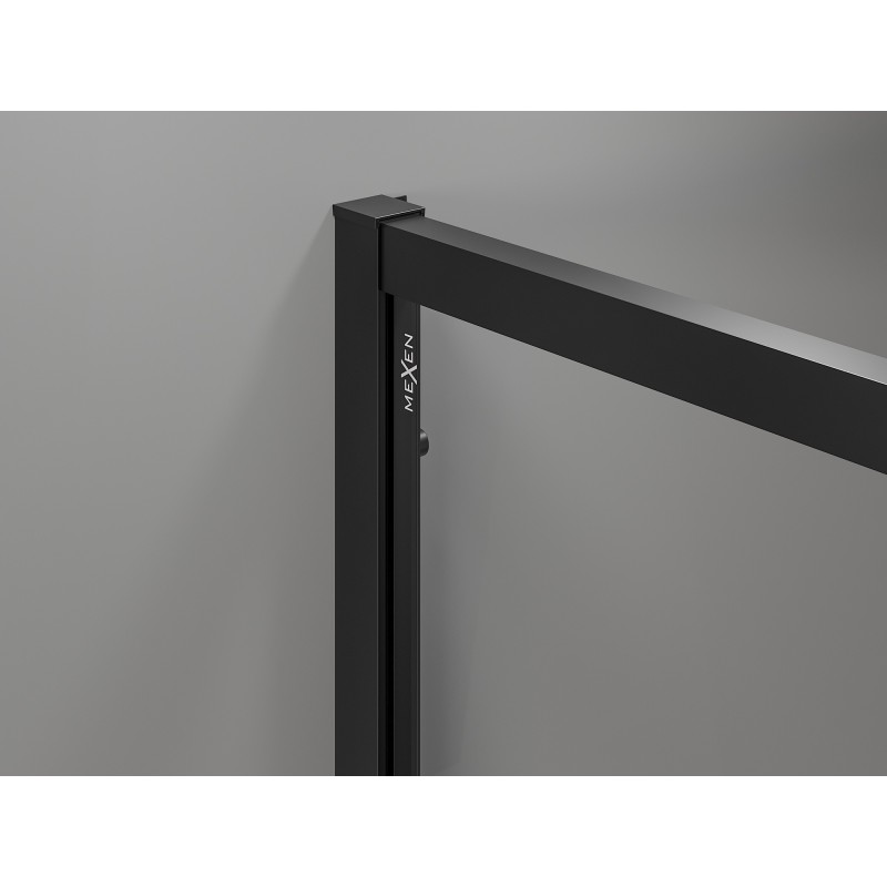 Mexen Exo-3S kabina prysznicowa 3-ścienna rozsuwana 125 x 90 cm, transparent, czarna - 8151-125-090-70-00-3S