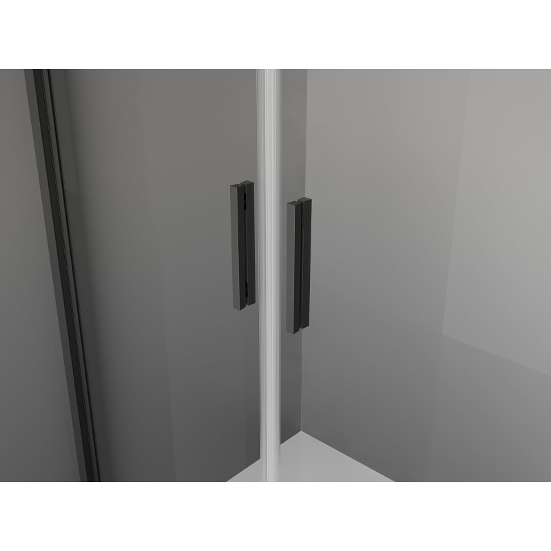 Mexen Exo-3S kabina prysznicowa 3-ścienna uchylna 110 x 95 cm, transparent, czarna - 8182-110-095-70-00-3S