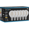 Mexen Vintis 6x żarówka filament LED E14, G45, 2W, Ciepła - 2700K, 240 lm, clear - L156-E14-0227-00x06