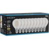 Mexen Vintis 10x żarówka filament LED E14, G45, 6W, Ciepła - 2700K, 720 lm, clear - L156-E14-0627-00x10