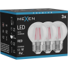 Mexen Vintis 3x żarówka filament LED E27, G45, 4W, 55 lm, red - L156-E27-04XX-45x03