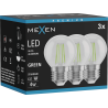 Mexen Vintis 3x żarówka filament LED E27, G45, 4W, 55 lm, green - L156-E27-04XX-46x03