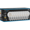 Mexen Vintis 10x żarówka filament LED E27, G45, 2W, Ciepła - 2700K, 240 lm, clear - L156-E14-0227-00x10