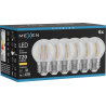 Mexen Vintis 6x żarówka filament LED E27, G45, 6W, Ciepła - 2700K, 720 lm, clear - L156-E27-0627-00x06