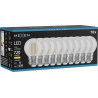 Mexen Vintis 10x żarówka filament LED E27, G45, 6W, Ciepła - 2700K, 720 lm, clear - L156-E27-0627-00x10