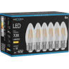 Mexen Vintis 6x żarówka filament LED E27, C35, 6W, Ciepła - 2700K, 720 lm, clear - L154-E27-0627-00x06