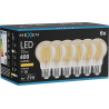 Mexen Vintis 6x żarówka filament LED E27, A60, 4W, Ciepła - 2200K, 400 lm, amber - L150-E27-0422-50x06