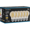 Mexen Vintis 6x żarówka filament LED E27, A60, 4W, Ciepła - 2700K, 400 lm, amber - L150-E27-0427-50x06