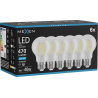 Mexen Vintis 6x żarówka filament LED E27, A60, 4W, Zimna - 6500K, 470 lm, clear - L150-E27-0465-00x06