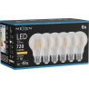 Mexen Vintis 6x żarówka filament LED E27, A60, 6W, Ciepła - 2200K, 720 lm, clear - L150-E27-0622-00x06