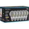 Mexen Vintis 6x żarówka filament LED E27, A60, 6W, Ciepła - 2200K, 450 lm, smoke - L150-E27-0622-70x06