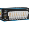 Mexen Vintis 10x żarówka filament LED E27, A60, 10W, Ciepła - 2700K, 1320 lm, clear - L150-E27-1027-00x10