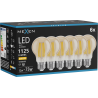 Mexen Vintis 6x żarówka filament LED E27, A60, 12W, Ciepła - 2700K, 1125 lm, amber - L150-E27-1227-50x06
