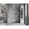 Mexen Mist-F drzwi prysznicowe składane prawe 60 cm, transparent, czarne - 8A6-060-000-70-00-P