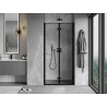 Mexen Mist-F drzwi prysznicowe składane prawe 80 cm, czarna ramka, czarne - 8A6-080-000-70-70-P