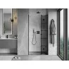 Mexen Mist-F drzwi prysznicowe składane prawe 95 cm, czarna kratka, czarne - 8A6-095-000-70-77-P