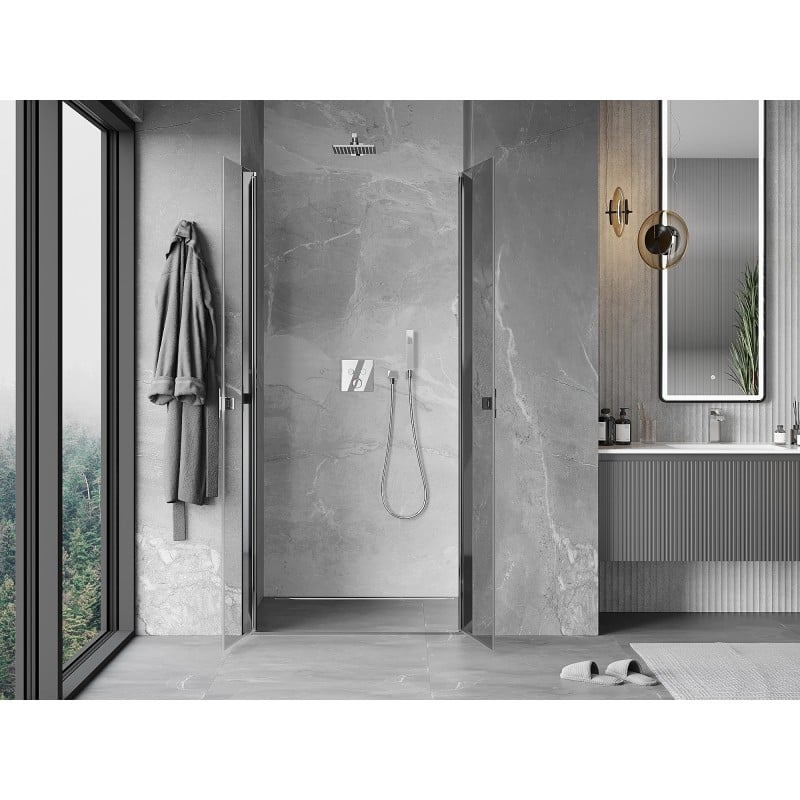 Mexen Mist drzwi prysznicowe uchylne 85 cm, transparent, chrom - 8A7-085-000-01-00