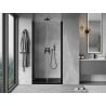 Mexen Mist drzwi prysznicowe uchylne 90 cm, transparent, czarne - 8A7-090-000-70-00
