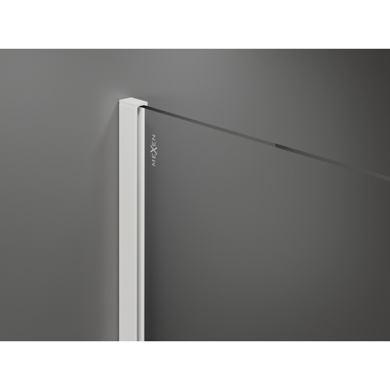 Mexen Kioto ścianka prysznicowa Walk-in 70 x 200 cm, ombre niebieska 8 mm, biała - 800-070-101-20-46