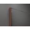 Mexen Kioto ścianka prysznicowa Walk-in 150 x 200 cm, ombre niebieska 8 mm, różowe złoto - 800-150-101-60-46